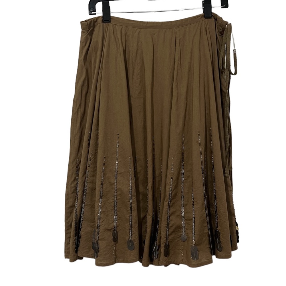 VINCE 90’s Embellished Brown Skirt (Size XS)